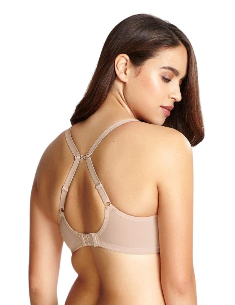 Panache Women's Cari Underwire Spacer T-Shirt Bra |Champagne,34F| Lightweight Padded Bra with Breathable Spacer Foam, Racerback Option, Swiss Embroidery, Everyday Supportive Fit for Larger Busts - Image 1